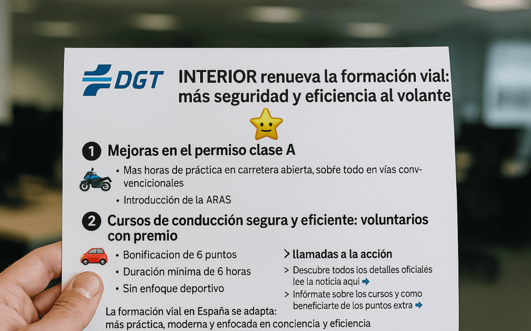 🚦 Nueva normativa para motoristas y cursos de conducción eficiente